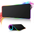 Miniatyrbillede 3 af 5: RGB Gaming Musemåtte, 800 x 300 mm, XL Musemåtte med 14 Lysindstillinger og 7 LED-farver, Stor Udvidet Lysende Skridsikker til Computer PC Gamer