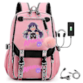 Miniatyrbild 1 av 3: Aphmau Anime Ryggsäck 3D-tryckt Tecknad Oxford Vattentät Full Boll USB Skolväska Pojkar Flickor Studenter Stor Kapacitet Ryggsäck-yvan 12