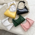 Miniatyrbilde 2 av 4: Mote utsøkt skinn shoppingveske Retro Casual kvinner tote - Perfet Black