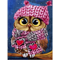 Miniatyrbild 1 av 5: Diamantmålningskit för vuxna, DIY diamantkonst för barn, rund diamantkonst, full diamantuggla 5D diamantprickar hemväggdekoration blå