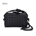 Miniatyrbild 1 av 3: Säsongskampanj! Högkvalitativ Crossbody-väska för dam PU flätad SVART Svart