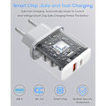 Miniatyrbilde 3 av 3: 2-pakks hurtigladingsadapter, 20W dobbelport USB-C hurtiglader PD 3.0 pluggadapter kompatibel med iPhone 15 14 13 12 11 X Pro Max