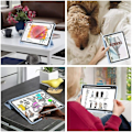 Miniatyrbilde 4 av 4: Beskyttende etui for iPad Pro 12,9 tommer med pennholder (LYSBLÅ)