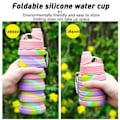 Miniatyrbilde 3 av 5: Vannflaske for jenter Lekkasjesikker BPA-fri drikkeflaske for barn Barnevannflasker Sammenleggbare drikkeflasker 500 ml