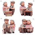 Miniatyrbillede 3 af 3: Dekoration af ældre par i harpiks, bryllupsdagsgave A1