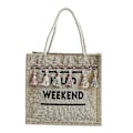Miniatyrbilde 1 av 4: Kvinners Dusk Trim Jute Strandveske Shopping Bag Med Håndtak Svart