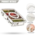 Miniatyrbild 2 av 4: Delad serveringsbricka med lock, snacksbox med 8 eller 4 fack, bärbar snacksbricka, transparent avtagbar tallrik