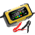 Miniatyrbillede 1 af 3: Bilbatterioplader 12V motorcykeloplader stor skærm farvedisplay batteri FOXSUR 7A reparationsoplader