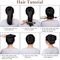 Miniatyrbilde 3 av 5: Hårknuteformer, 2 stk. Enkel Donut Bun Maker, Fransk Twist Folding Snap Strips for DIY-frisyrer