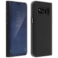 Pikkukuva 1 / 4: Samsung Galaxy S8 Musta Peiliefekti Läpinäkyvä Flip-kotelo - S