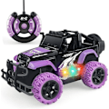 Pikkukuva 1 / 4: Radio-ohjattava auto, Radio-ohjattava kuorma-auto Rc Autot Pojille Tytöille 3 4 5 6 Vuotta Lahjat, 1:20 Mittakaavan Maastokuorma-autot - Parhaat Rc Lelut (#lila)