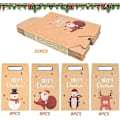 Miniatyrbilde 3 av 5: Xmas Goodies Godteposer, Medium og Små Gaver, Livlige Farger og Unike Design, Miljøvennlig og Holdbar Kraftkartong For Resirkulerbar Gjenbruk