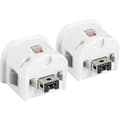 2 stk. Motion Plus Adapter Sensor for Wii Fjernkontroll, Motion Plus Adapter Akselerator Erstatning for Wii Motion Plus Adapter Hvit