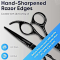 Miniatyrbillede 4 af 5: Effilersaks til salonkvalitetsklipninger, præcisionsfrisørsaks i rustfrit stål med ergonomisk design til professionel barber (5,5\"