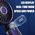 Miniatyrbillede 2 af 5: Foldbar Bordventilator med LED Display Håndholdt Ventilator Bærbar Håndholdt USB Genopladelig Ventilator
