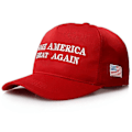 Miniatyrbillede 1 af 4: Broderede kasketter med teksten  \"Make America Great Again \" - USA's præsidentvalg