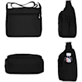 Miniatyrbillede 4 af 5: Dame Multi-Lomme Casual Crossbody Taske Vandtæt Skuldertaske Nylon Taske