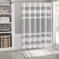 Miniatyrbillede 1 af 5: Madison Park Spa Vaffel Bruseforhæng, Ensfarvet Mikrofiberstof med 3M Scotchgard Vandafvisende Behandling, Standard 72X72, Grå