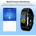 Miniatyrbilde 4 av 5: Fitness Trackere med hjertefrekvens, søvnmonitor, oksygennivå i blodet, skritteller og SMS-samtalevarsling Helse treningsklokke