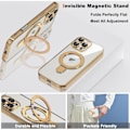Miniatyrbillede 4 af 4: Kompatibel med iPhone 16 Pro Max Cover med Usynlig Magnetisk Ringholder [Kompatibel med MagSafe] [Fuld
