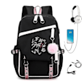 Miniatyrbilde 1 av 5: Stray Kids Combo Around The Same USB Ryggsekk Skoleveske Ryggsekk Koreanske Studenter Herre- og Damevesker