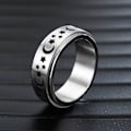 Miniatyrbillede 3 af 5: Angstdæmpende fidgetring i rustfrit stål til kvinder og mænd, fidget spinnerring smykke 7