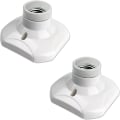 Miniatyrbild 1 av 5: 2-pack AC 230V inomhus vägg/tak lampsockel - E27 LED lamphållare - Plast - Garage