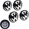 Miniatyrbild 2 av 4: 4st VW-logotyp 56 mm cap Fälgemblem Fälgmärke