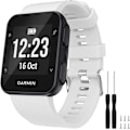 Miniatyrbillede 1 af 4: Blød silikone udskiftningsurrem til Garmin Forerunner 35 smartwatch, passer til håndled på 5,11-9,05 tommer (130-230 mm), hvid