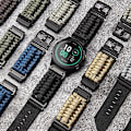 Miniatyrbilde 5 av 5: Kompatibel med Garmin Watch Strap 22mm, Heavy-Duty flettet nylon sportsreimerstatningsbånd passer til Forerunner/Instinct/Fenix/ Descent Black