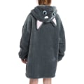 Miniatyrbilde 5 av 5: Oversized hettegenser teppe for barn myk varm koselig bærbar teppe genser fleece sherpa teppe med lommer Husky