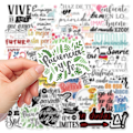 Miniatyrbilde 2 av 5: 50 stk Inspirerende Klistremerker Spanske Motiverende Klistremerker for Datamaskin Scrapbooking Materiale Scrapbooking Forbruksvarer Bullet Journal Gave til Barn Studenter