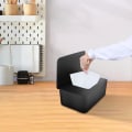 Miniatyrbillede 2 af 5: 2 stk. vådservietter boks, baby vådservietter boks vådservietter dispenser holder plastik vådservietter dispenser etui vådservietter opbevaringsboks vådservietter etui (sort)