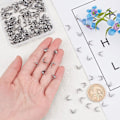 Miniatyrbillede 3 af 5: ca. 100 stk. Perle Spidser i Rustfrit Stål Calotte Ender 1,5 mm Hul Muslingeskalsknude Dæksel til DIY Smykkefremstilling, Rustfrit Stål Colo