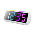 Miniatyrbild 5 av 5: Hög ljudalarmklocka för hörselskadade, med RGB LED-display, dubbelalarm, 8 dimmer, 3 volymer, för tunga sovande barn tonåringar äldre (rosa)