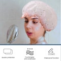 Miniatyrbild 4 av 5: Vattentät Duschmössa, 3-pack Dubbla Lager Återanvändbara Hårmössor med Elastiska Band, med Elastisk Foder, för Spa Resor Hemma, Flerfärgad