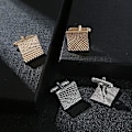 Miniatyrbillede 3 af 5: Par Square Manschetknapper Manschetknapper til Mænds Skjorte Forretning Bryllup eller som Fødselsdagsgave, Guld