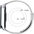 Miniatyrbilde 4 av 5: Rem for Xiaomi Mi Band 6/Mi Band 5/Mi Band 4/Mi Band 3, 1 stk justerbar sportsrem i rustfritt stål, sølv