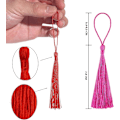 Miniatyrbild 3 av 5: 30 st bokmärkestofsar, minitofsar silkestofsar för bokmärken handgjorda bokmärkestofsar för harts DIY-hantverksmaterial