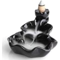 Miniatyrbillede 4 af 5: Røgelsebrænder, Lotus Tilbageflow Røgelseholder Keramisk Kar Koner Sticks Porcelænsholder