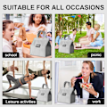 Miniatyrbild 4 av 5: Termisk Lunchväska, Isolerad Lunchväska, Vattentät Lunchväska, Lunchväska för Jobbet, Portabel Lunchväska, Termisk Kylväska för Resor Gray