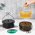 Miniatyrbilde 4 av 5: Myggspiralholder, Retro bærbar myggrøkelsebrenner for hjem og camping (svart)