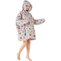 Miniatyrbillede 4 af 5: Oversized bærbare tæpper, blødt plys trykt Sherpa tæppe sweatshirt med lommer, one size fits all Christmas
