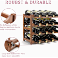 Miniatyrbilde 2 av 5: Bambus vinstativ for 8 flasker, robust og vinstativ