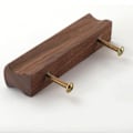 Miniatyrbillede 3 af 5: 6 stk. trægreb til skabe, møbelgreb i træ, sort valnød, skabe, dørgreb, skuffegreb inklusive skruer 96mm