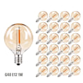 Miniatyrbilde 4 av 5: 25 stk G40 1W LED små lyspærer E12 220V varm glass 2200K LED-pærer, for fest hagedekorasjon lysutskiftningspære