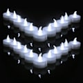 Miniatyrbillede 2 af 4: LED-fyrfadslys, 12 stk. Flammeløse stearinlys med batteridrift, til jul, bryllup, fødselsdag, Halloween-gaver, boligindretning i kølig hvid