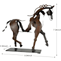 Miniatyrbilde 5 av 5: Metallhestestatue, Adonis 3D håndlaget åpent hesteornament, moderne hestehåndverkstatue