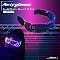 Miniatyrbild 3 av 5: Unika 7-färgade Cyberpunk LED Visor Glasögon Luminous Glasögon Festival Coola Saker Neon Roliga Glasögon Light Up Trippy Glasögon