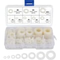 Miniatyrbillede 1 af 4: Nylon Vaskemaskine Plastafstandsstykke M2 M2.5 M3 M4 M5 M6 M8 M10 Flad Vaskemaskine Rund 520 Stykker